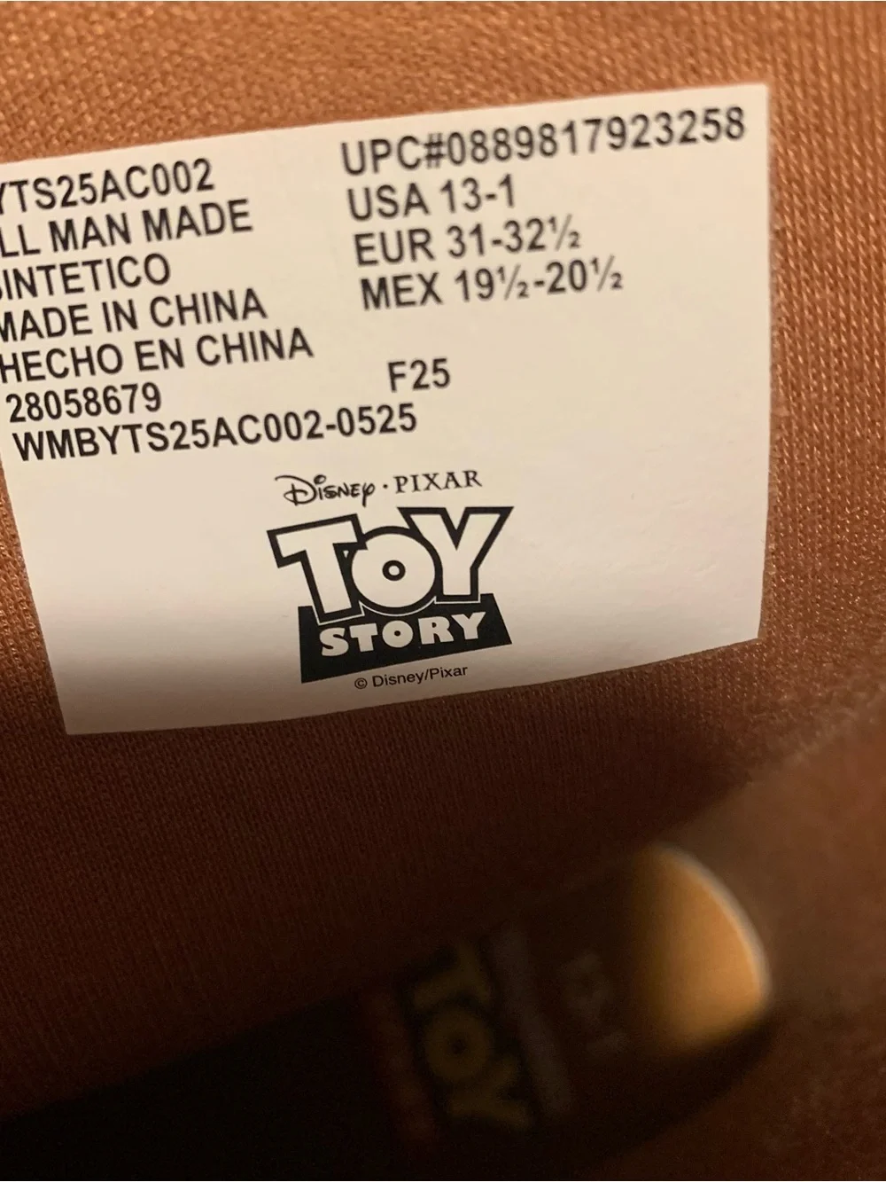 NWT. DISNEY Toy Story Kids Cowboy Rain Boot